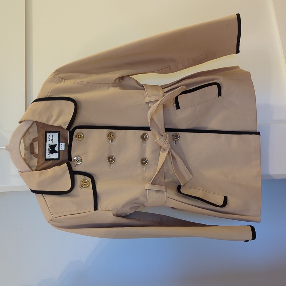 Janie & Jack Tan Double-Breasted Trench Coat 3-4 Years